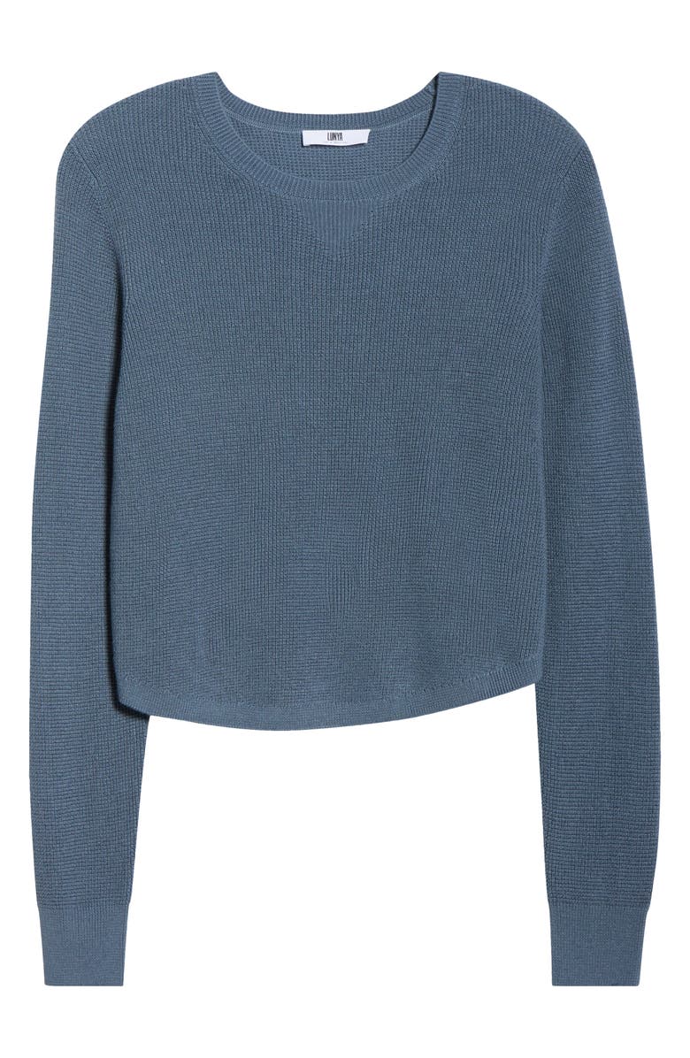 Lunya Silkthermal Knit Crewneck Top, Alternate, color, Harbor Indigo