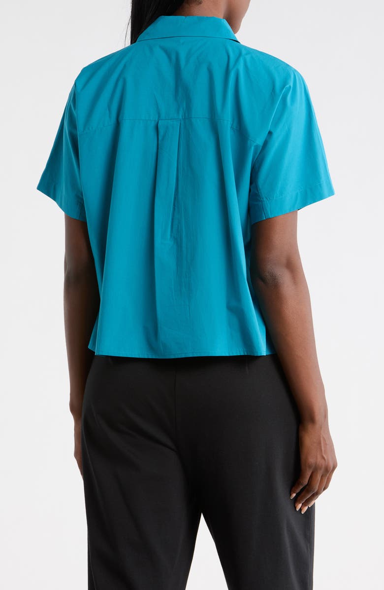 Eileen Fisher Classic Collared Organic Cotton Shirt, Alternate, color, Dragonfly