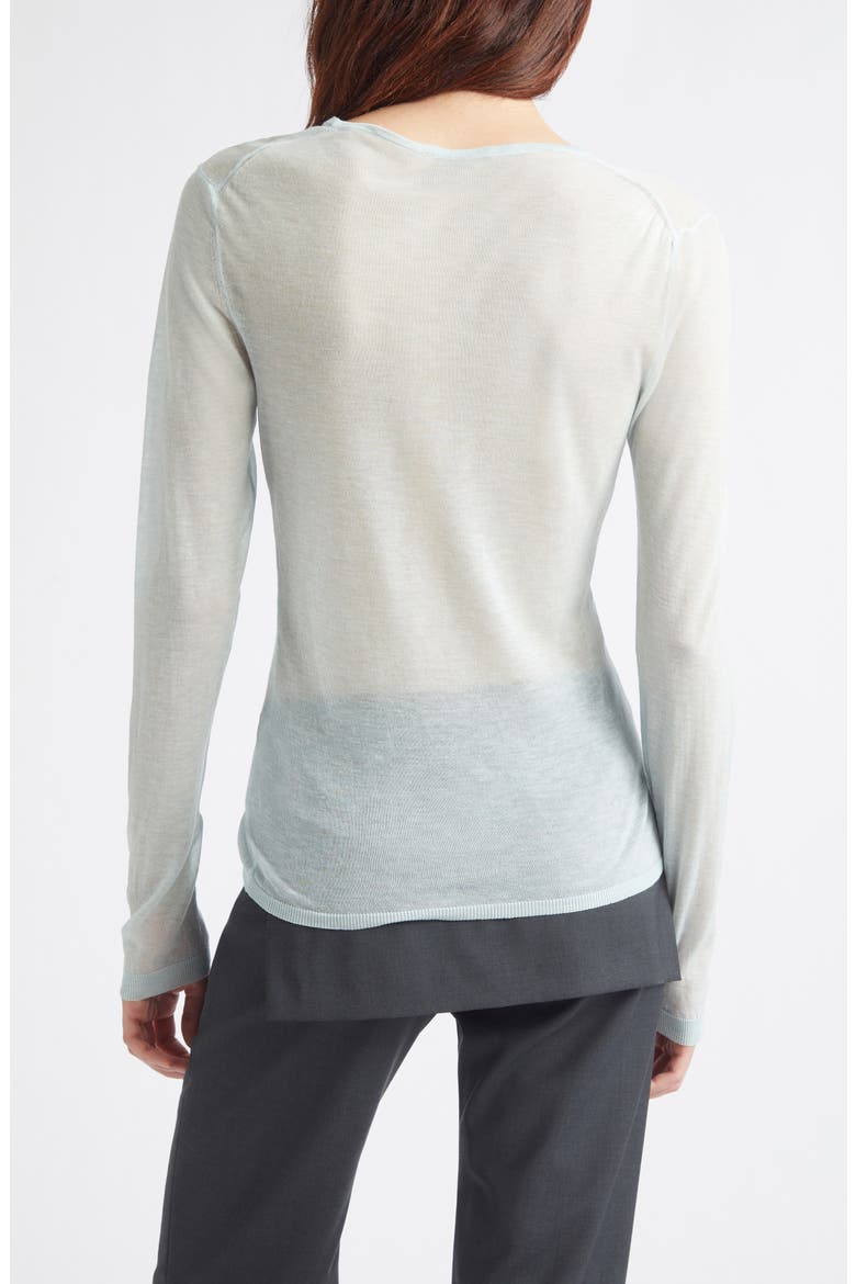 Losa Sheer Sweater, Alternate, color, 125 - TOURQUOISE