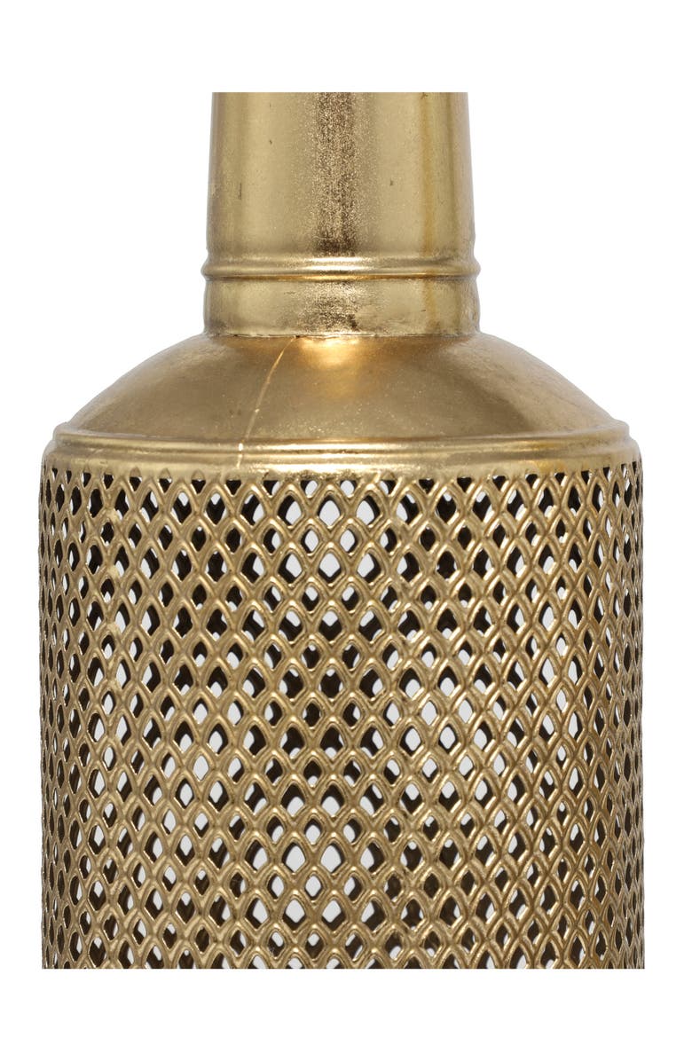 Novogratz Diamond Cut 3-Piece Metal Vase Set, Alternate, color,