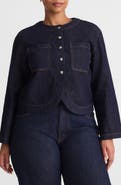 Madewell Collarless Denim Cutaway Jacket