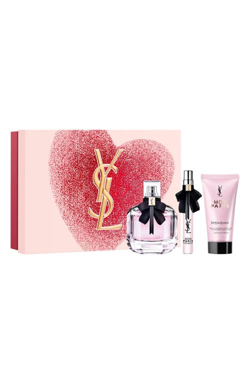 Saint Laurent Yves Mon Paris Eau De Parfum 3-piece Gift Set In Transparent
