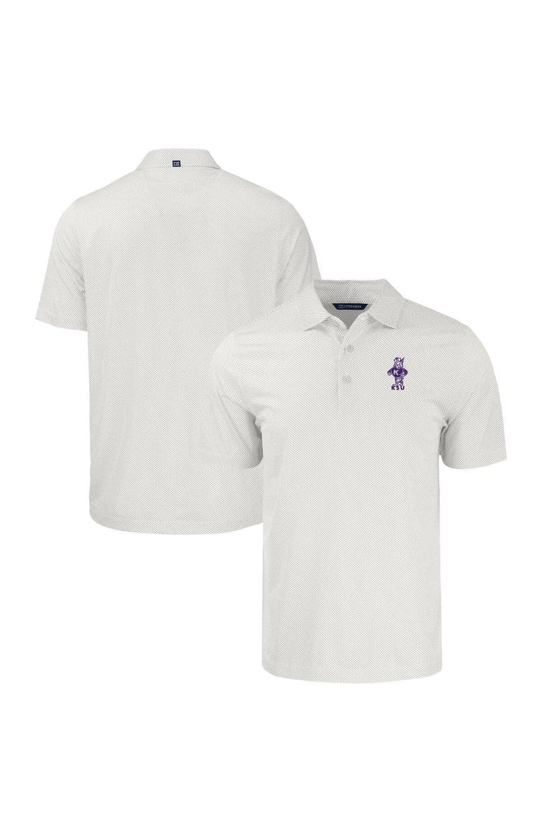 Cutter & Buck Men's Cutter & Buck  White Kansas State Wildcats Vault Pike Eco Symmetry Print Stretch Recycled Polo, Main, color, 