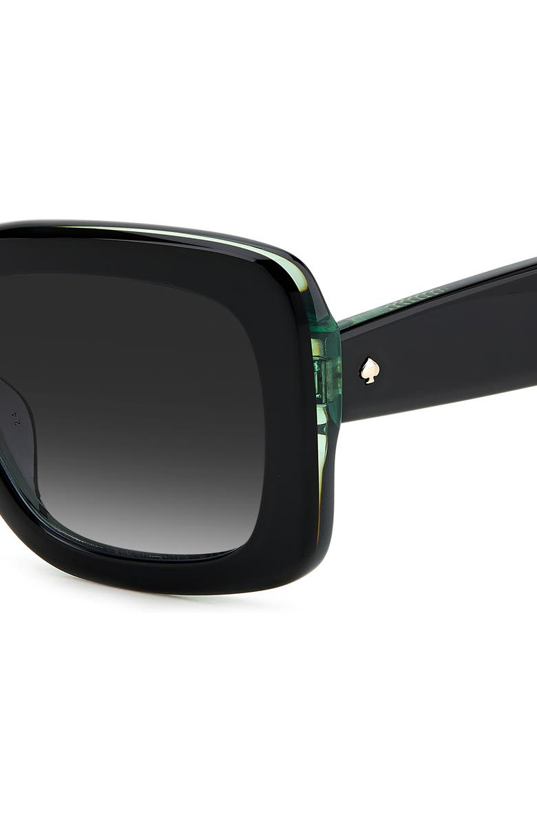 Kate Spade New York bellamys 52mm gradient rectangular sunglasses, Alternate, color, Black/ Grey Shaded