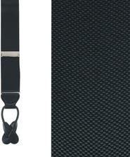 Trafalgar Big & Tall Hudson Solid Button End Suspenders