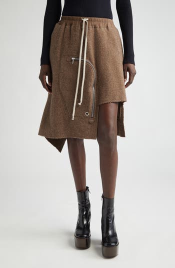 RICK OWENS Dracca Skirt ハリウッド ドラッカ スカート Black Hollywood Dracca Skirt by Rick Owens DRKSHDW on Sale