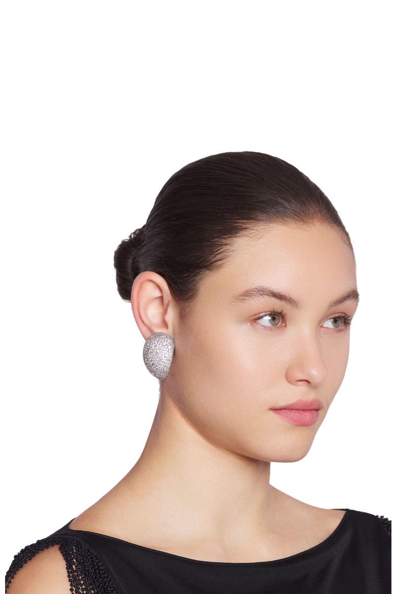 Haute Séquence Rhinestone Earrings, Alternate, color, SILVER/CRYSTAL