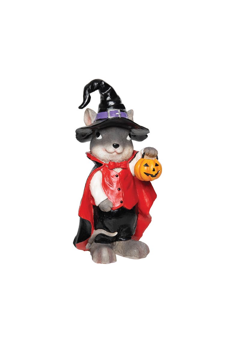 Halloween Trick or Treat Witch Mouse Small Figurine, Main, color, Brown