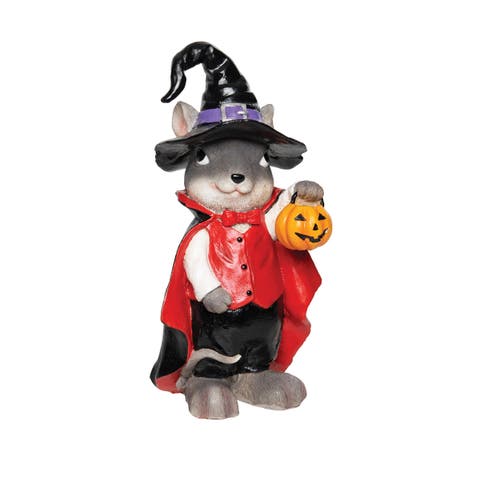 Halloween Trick or Treat Witch Mouse Small Figurine