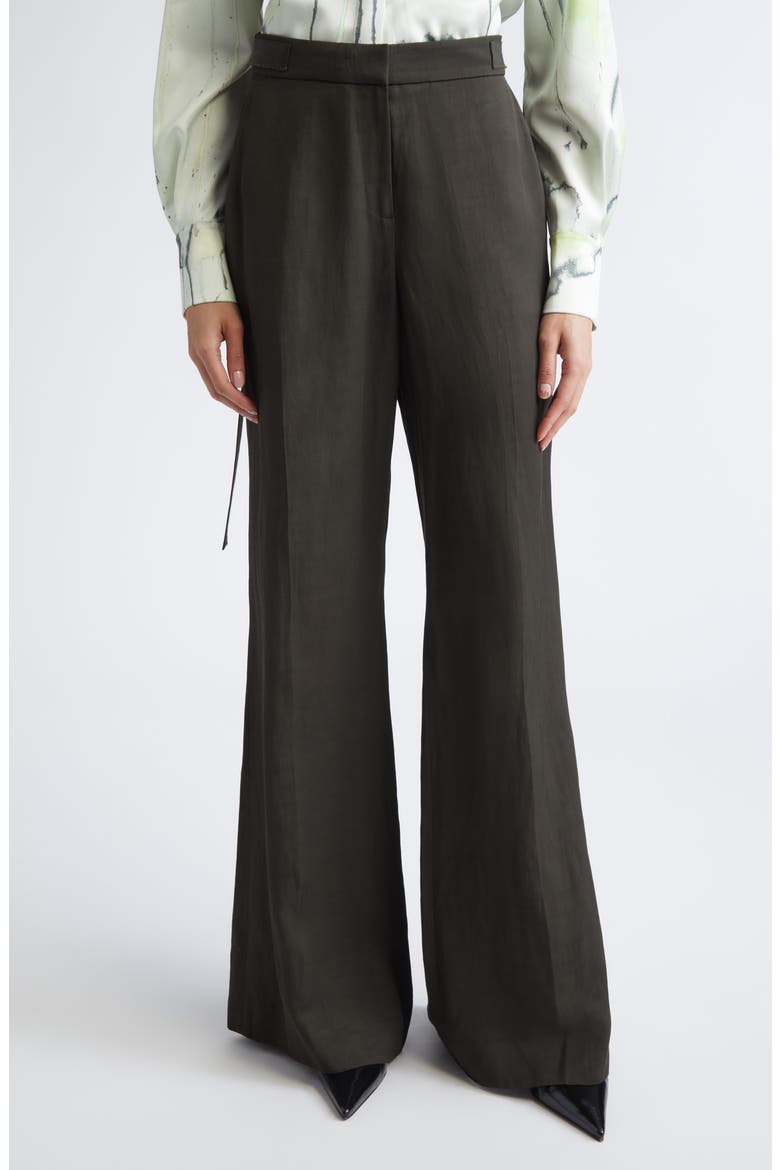 Soft Suiting Flare Leg Pants, Main, color, NORI