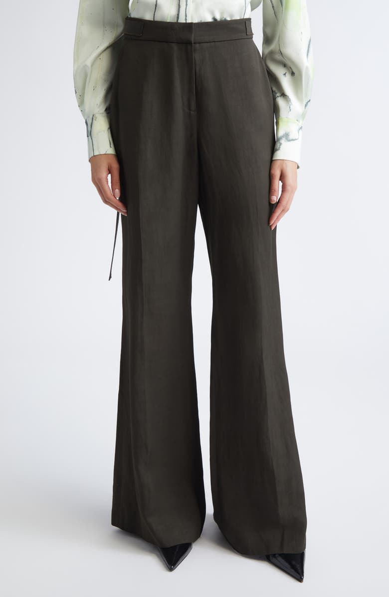 Jason Wu Collection Soft Suiting Flare Leg Pants, Main, color, Nori