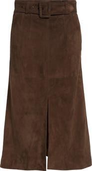 Veronica Beard Alexie Suede Skirt
