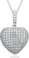 SUZY LEVIAN CZ Pavé Heart Pendant Necklace