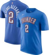 Nike Men's Nike Shai Gilgeous-Alexander Blue Oklahoma City Thunder Icon 2022/23 Name & Number T-Shirt