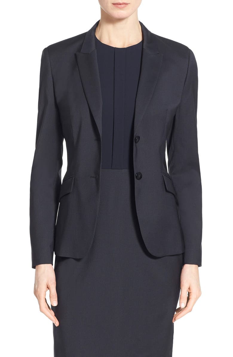 BOSS 'Julea1' Stretch Wool Suit Jacket, Main, color, 