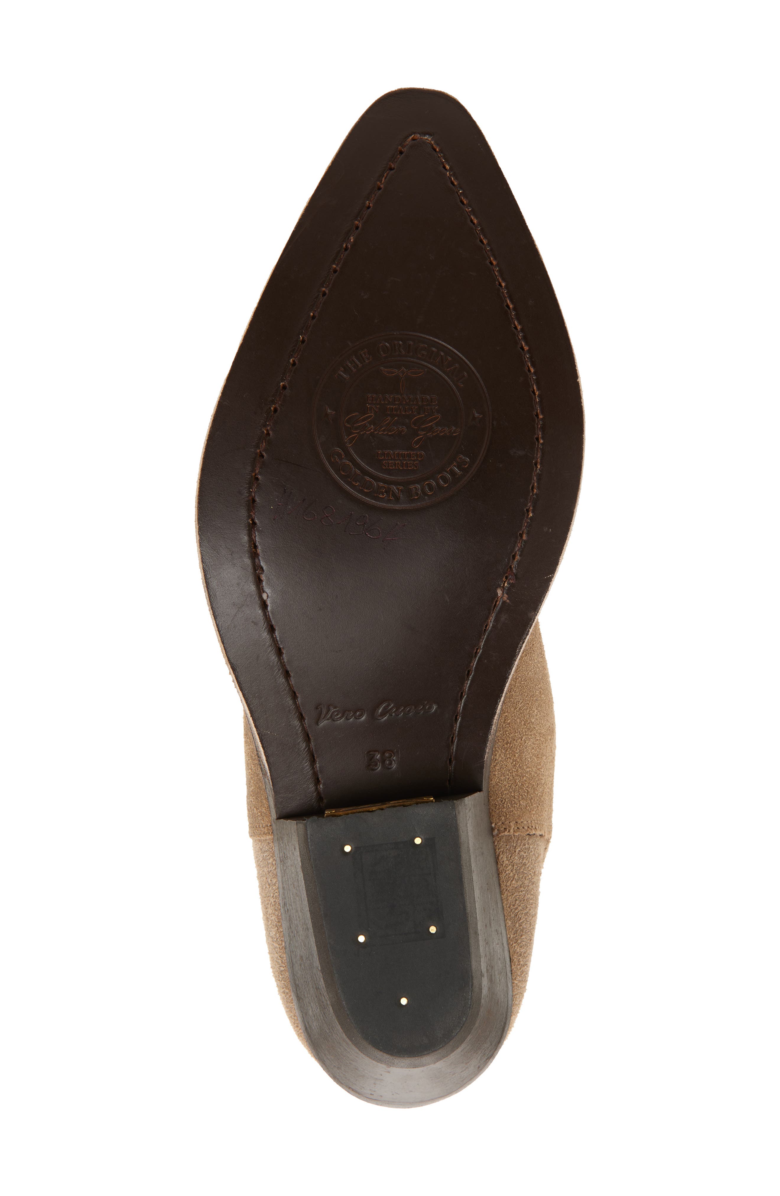 Golden Goose Wish Star Short Western Boot, Alternate, color, Beige