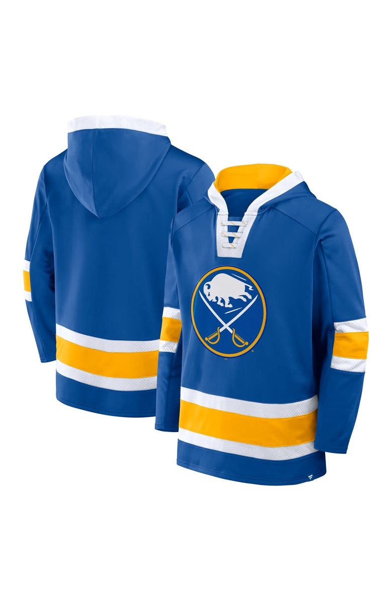 FANATICS Men's Fanatics  Royal Buffalo Sabres Inside Line Fleece Pullover Hoodie, Main, color, Royal