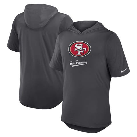 Men's Nike Anthracite San Francisco 49ers Tri-Blend Performance Hoodie T-Shirt