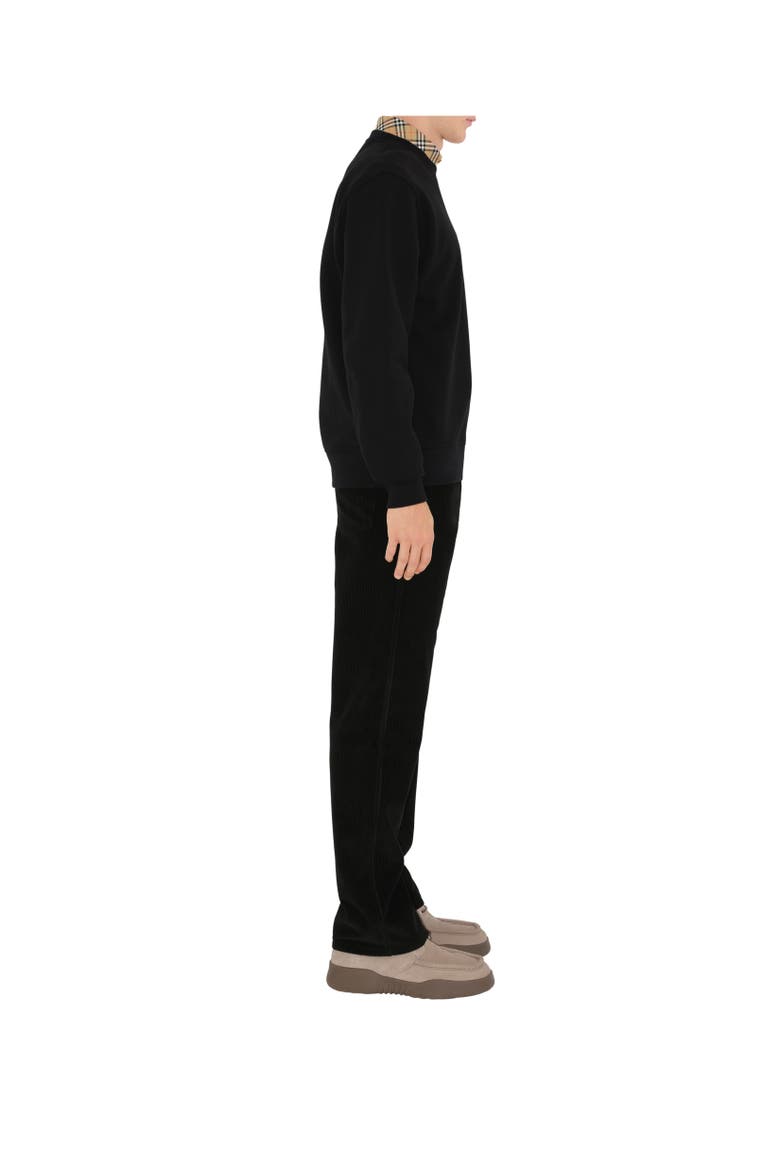 Check Label Cotton Sweatshirt, Alternate, color, Black