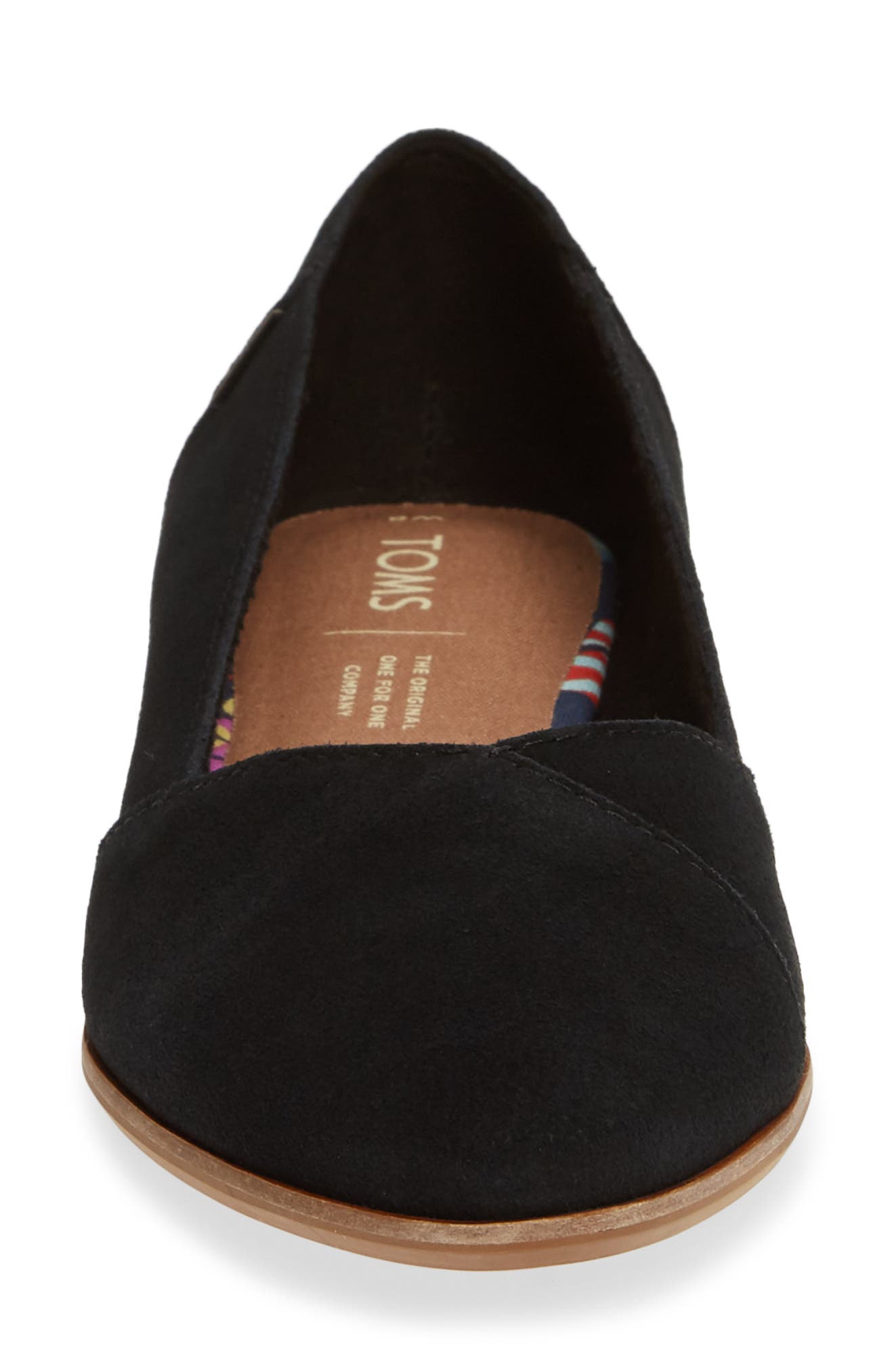 TOMS Julie Almond Toe Flat, Alternate, color, 