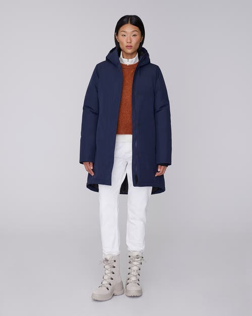 Quartz Co. Maeva | Hooded Insulated Winter Jacket In True Navy