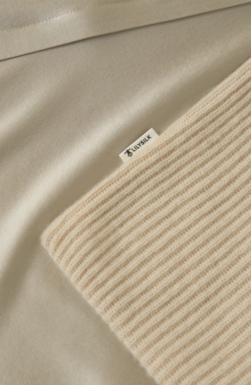 Lilysilk Reversible Cashmere And Silk Pillowcase In Beige