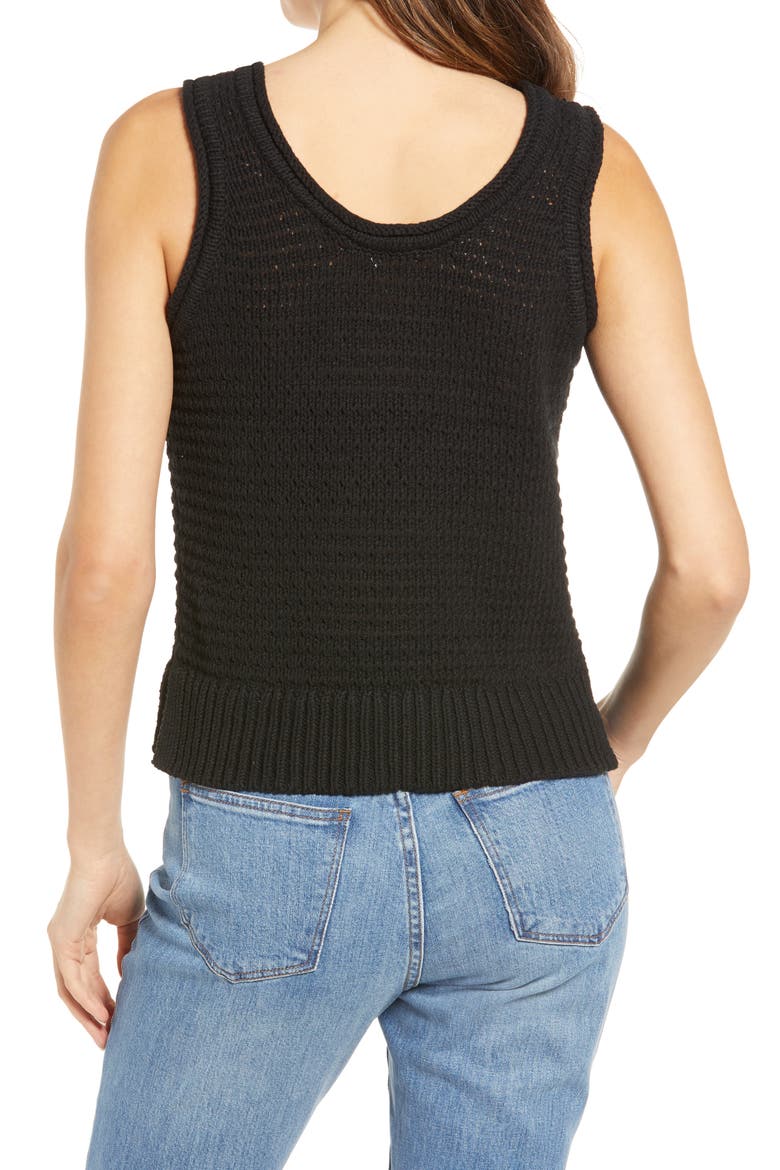 Women's Fairview Sweater Tank, Alternate, color, TRUE BLACK