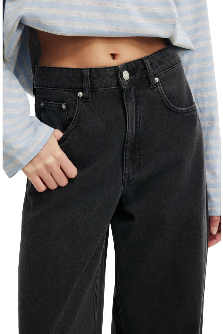 High Waist Wide Leg Jeans, Alternate, color, LEO BLACK