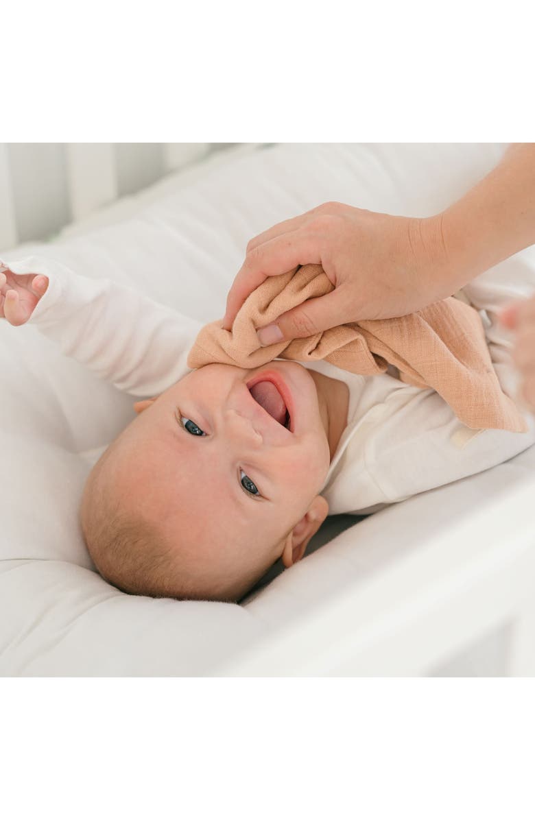 CRANE BABY Parker 5-Pack Assorted Cotton Muslin Washcloths, Alternate, color, Beige