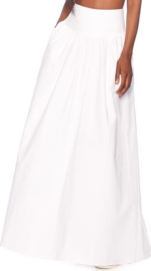 Sunset By The Sea Poplin Maxi Skirt