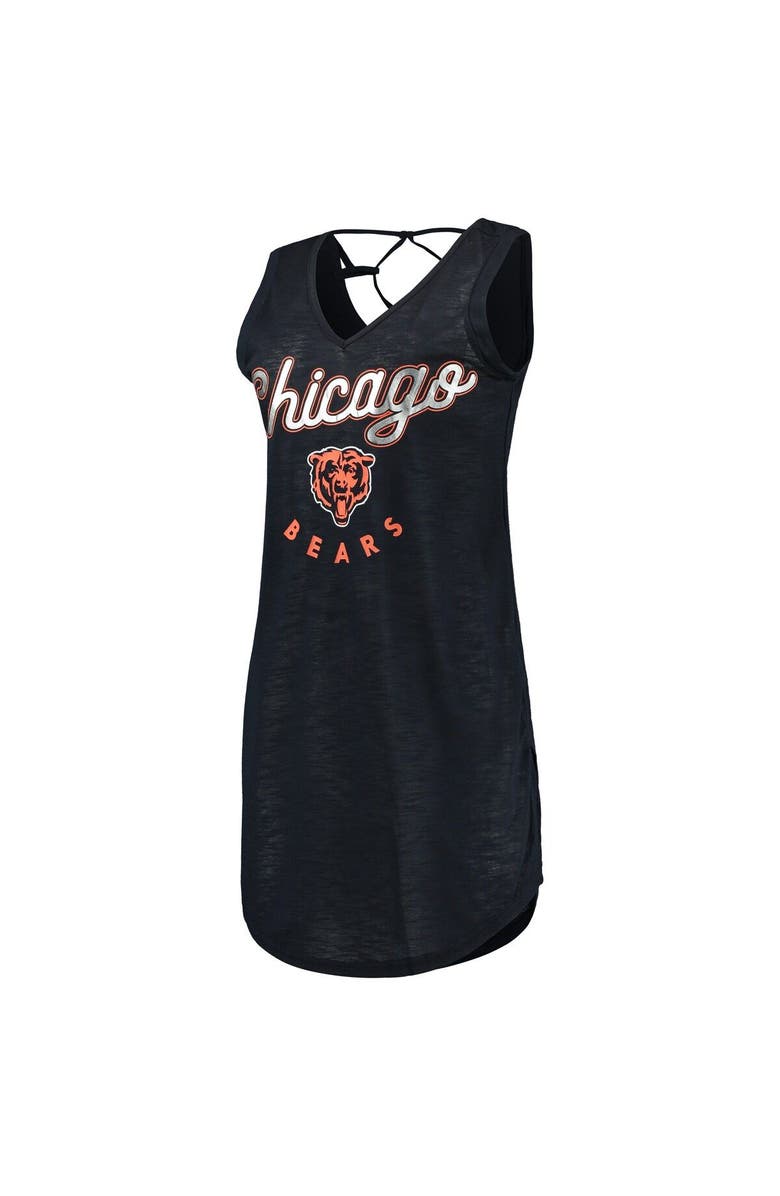 G-III 4HER BY CARL BANKS Women's G-III 4Her by Carl Banks Navy Chicago Bears Game Time Swim V-Neck Cover-Up Dress, Alternate, color,