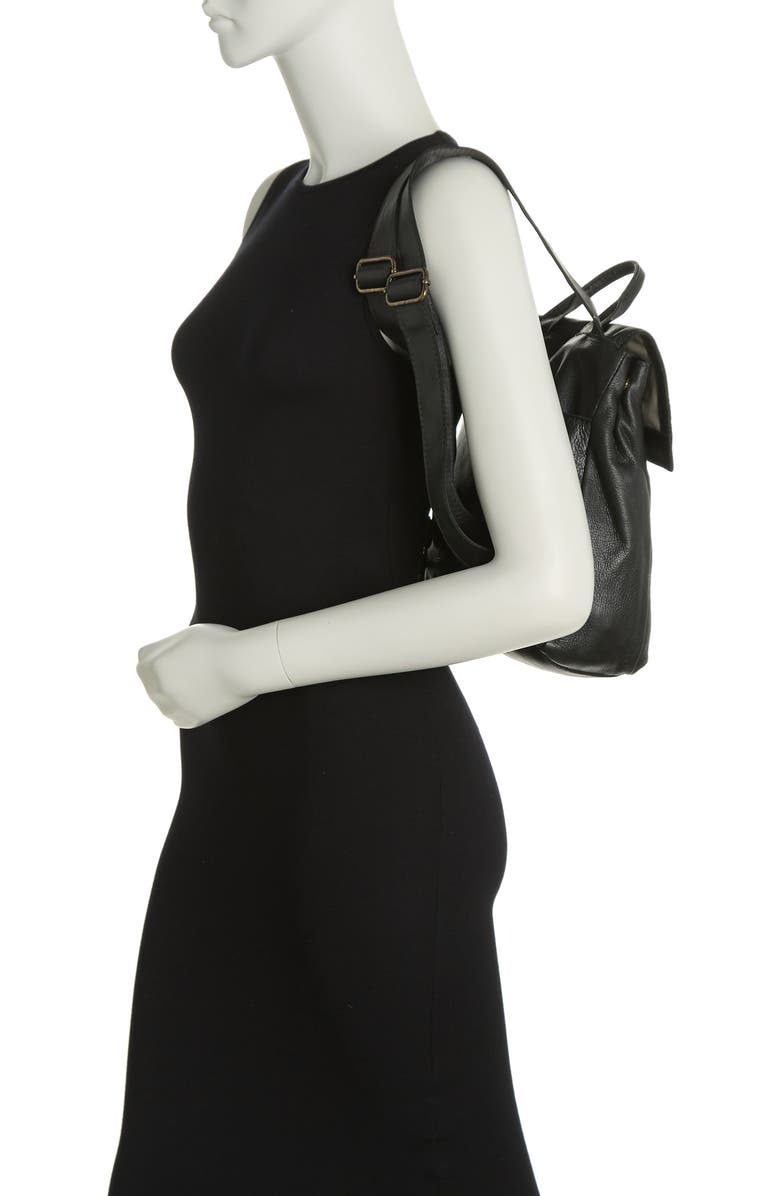 AMERICAN LEATHER CO. Liberty Leather Flap Backpack, Alternate, color,