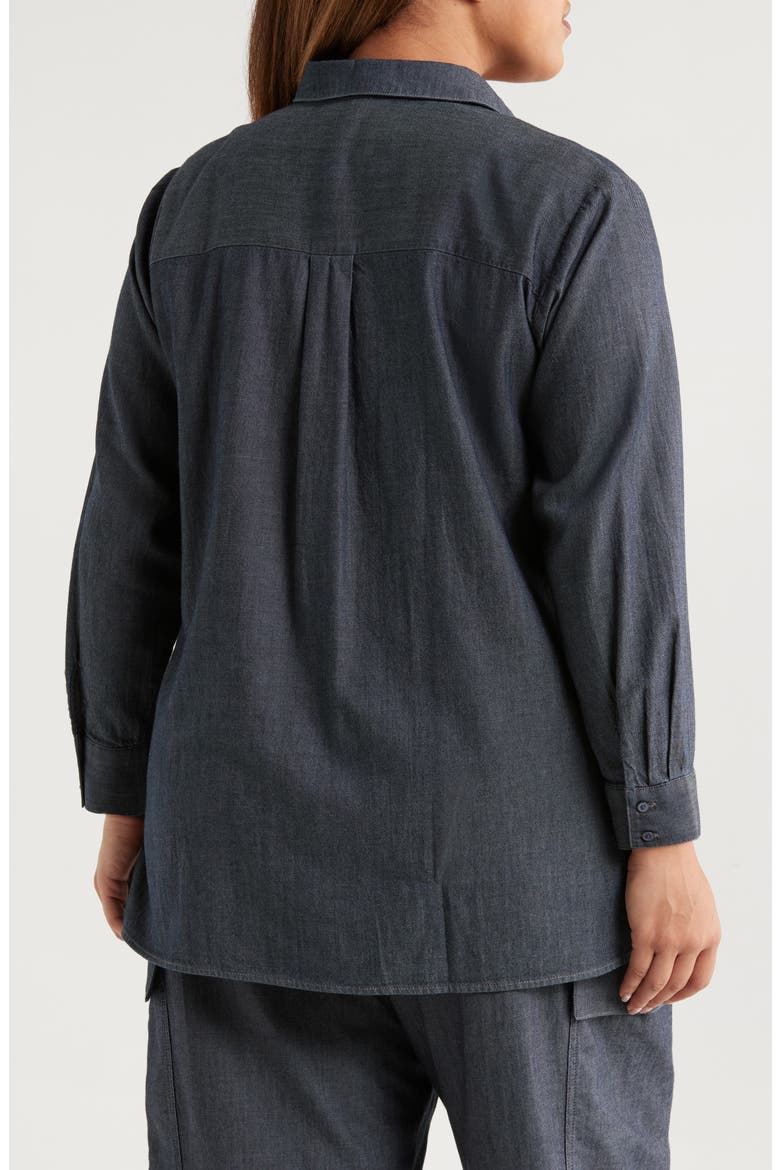 Classic Collar Easy Organic Cotton Button-Up Shirt, Alternate, color, DENIM