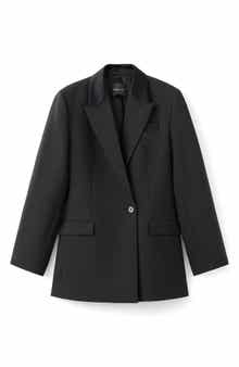 MANGO x Kaia Gerber Wool Blend Blazer Dress