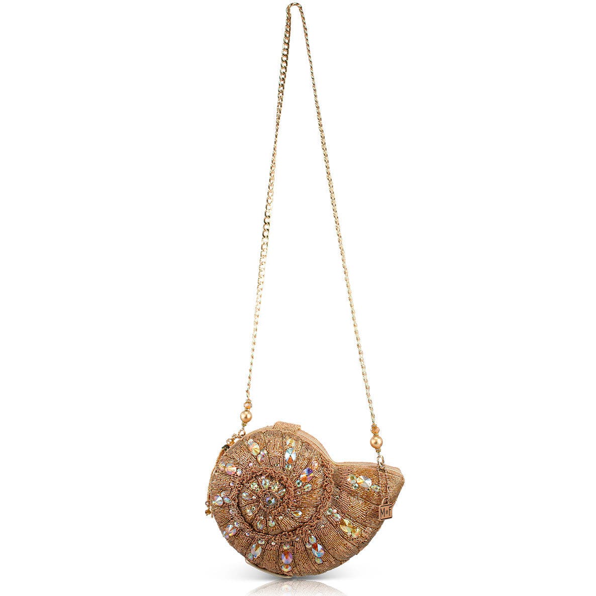 Mary Frances Accessories Gold Coast Crossbody Handbag, Alternate, color, Gold