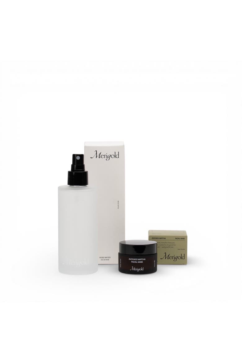 Rose Water and Avocado Matcha Mask Bundle, Main, color, White