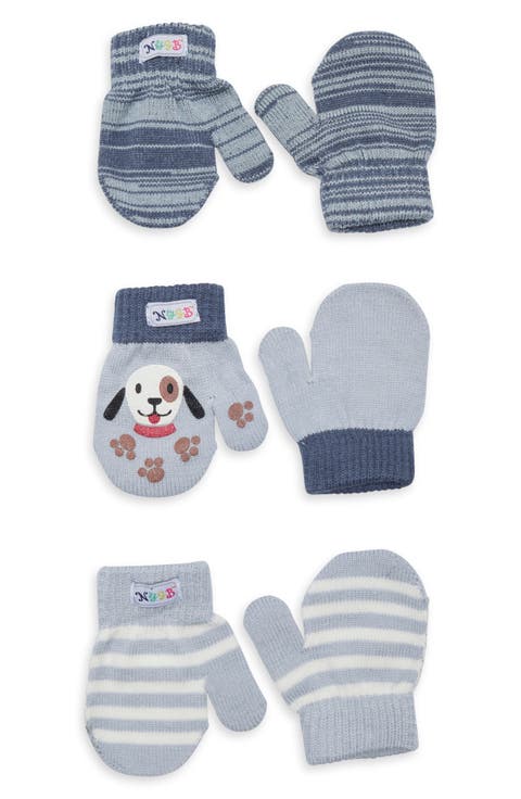 Kids' 3-Pack Puppy Mittens