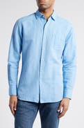 Peter Millar Canal Linen & Cotton Sport Shirt
