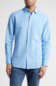 Peter Millar Canal Linen & Cotton Sport Shirt