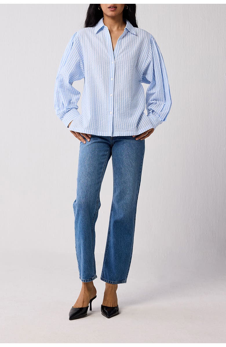 Reistor Shirt with Long Balloon Sleeves, Main, color, Cloudline