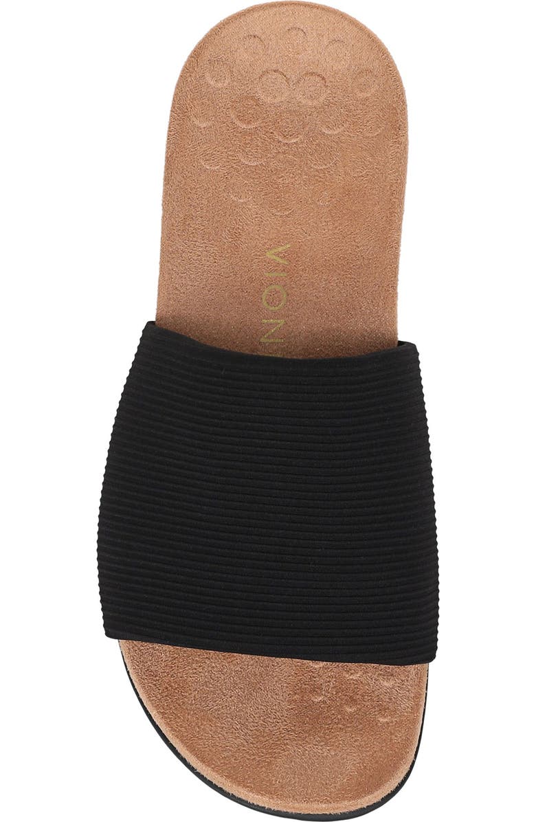 Vionic Renie Knit Slide Sandal, Alternate, color, Black