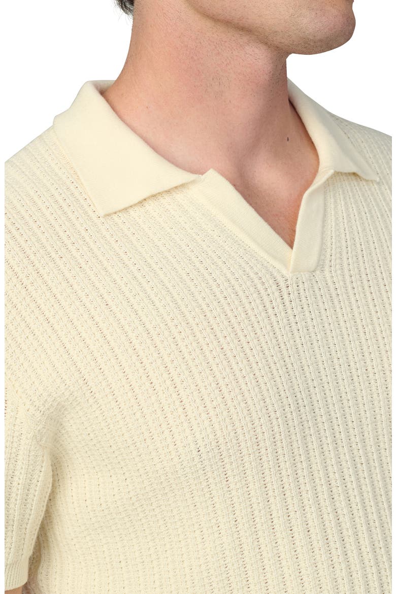 Textured Johnny Collar Polo, Alternate, color, SEA SALT