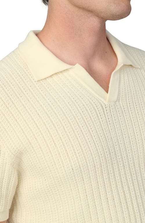 Joe's Textured Johnny Collar Polo In Sea Salt