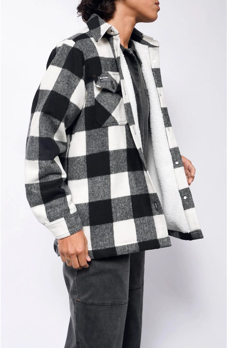 WILDFANG The Essential Flannel Fleece Lined Shacket, Alternate, color, 