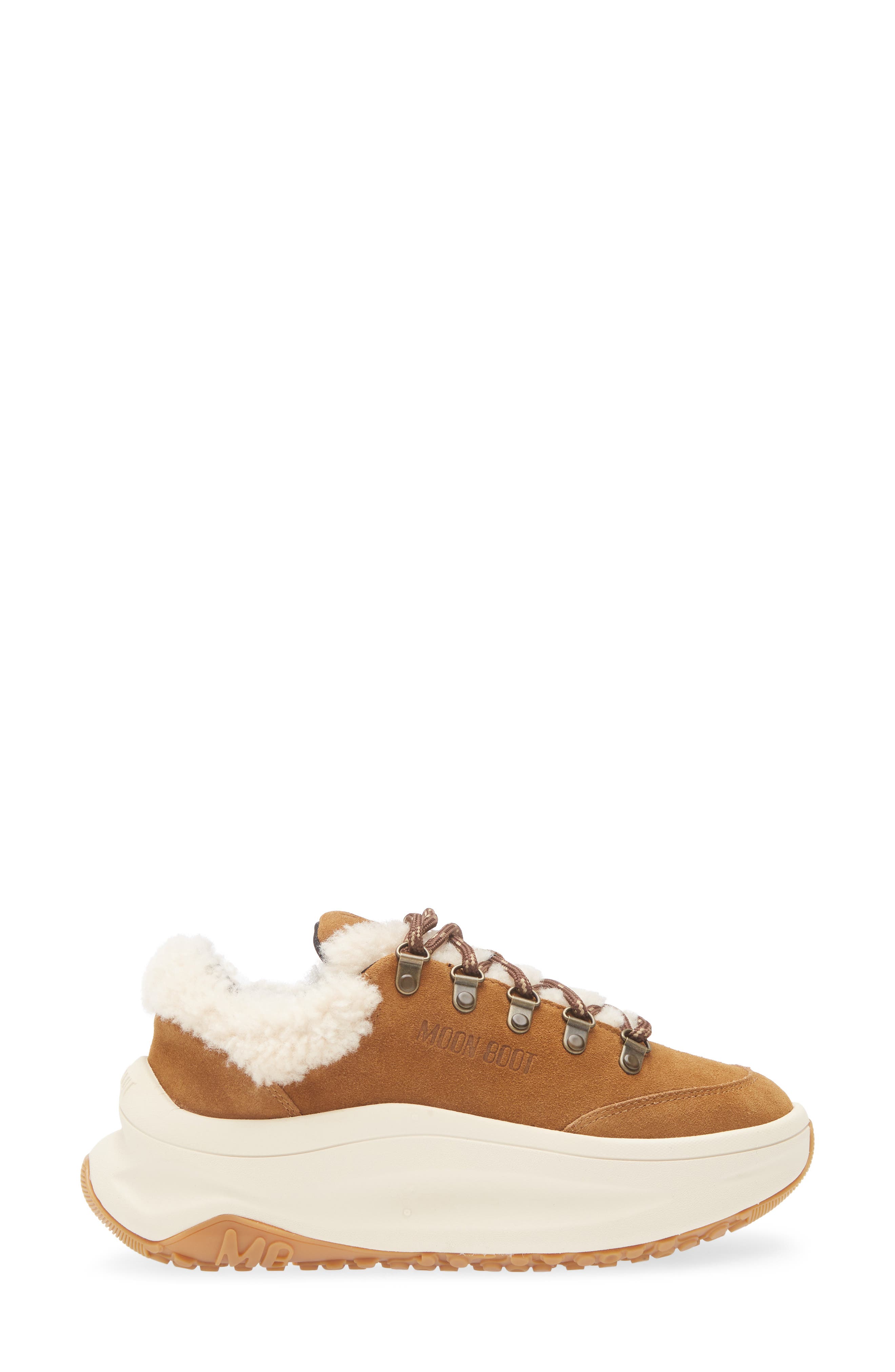 Moon Boot<sup>®</sup> City Genuine Shearling Water Repellent Boot, Alternate, color, Cognac