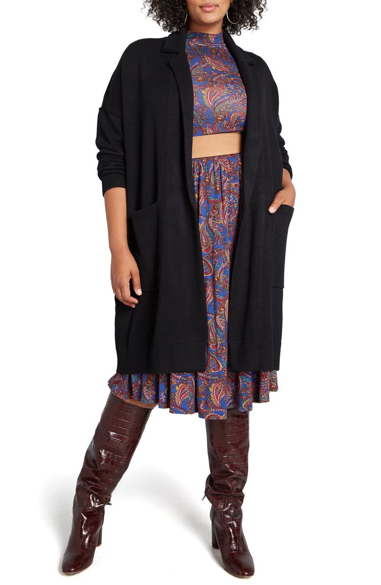 ModCloth Open Front Sweater Coat, Alternate, color,