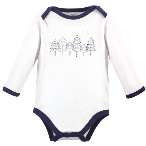 Touched By Nature 5pk Long Sleeve Organic Bodysuits In Multi