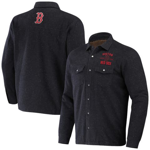 Men's Darius Rucker Collection by Fanatics Black Boston Red Sox Ringstop Full-Snap Shacket