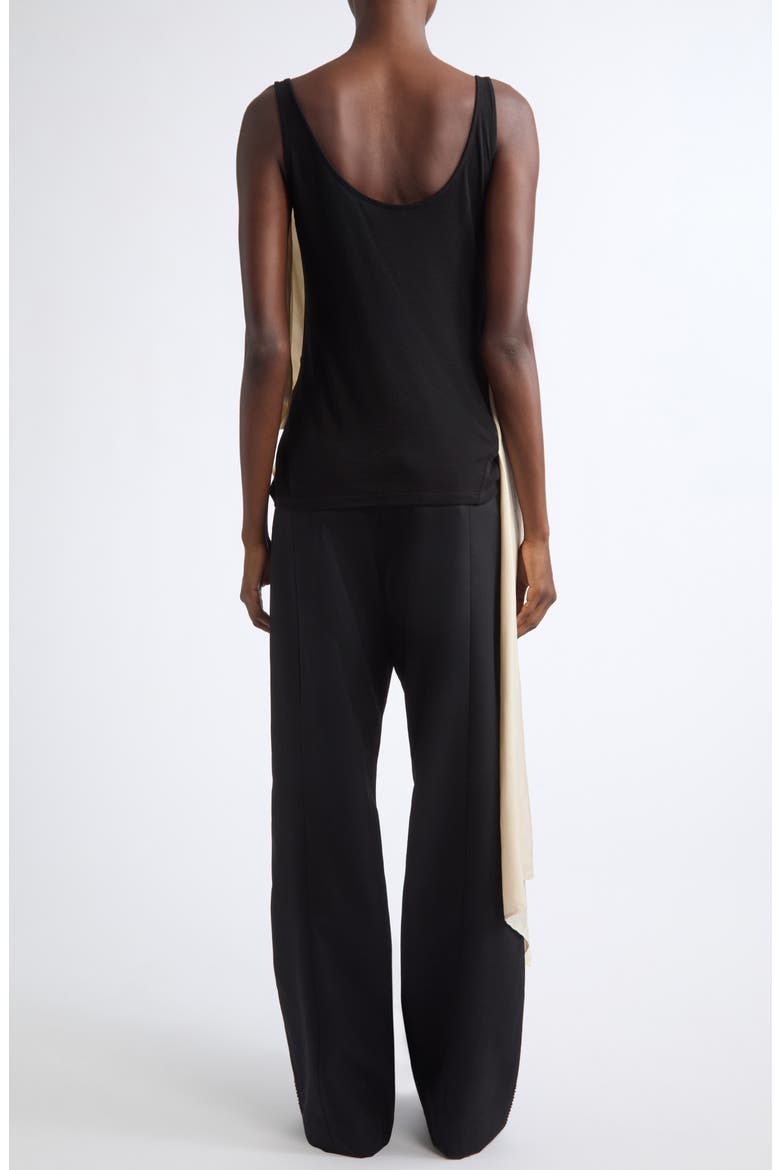 Aleatorio Asymmetrical Draped Top, Alternate, color, ECRU