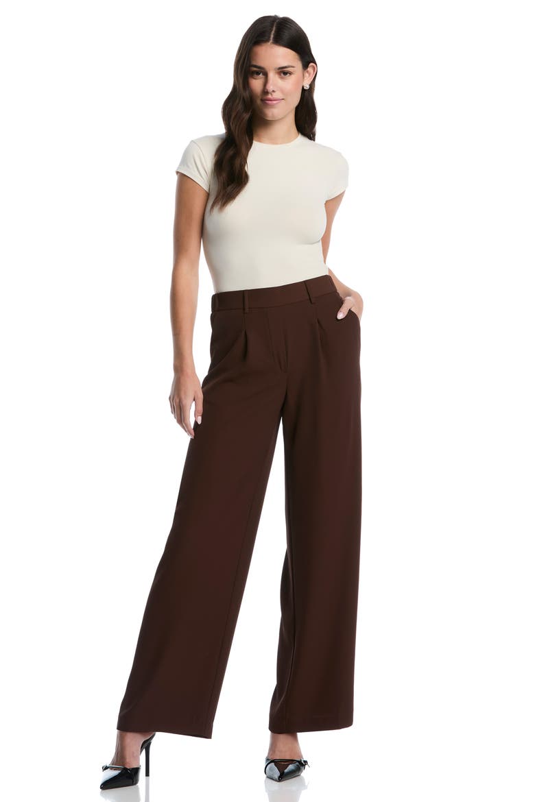It Girl Pull On Wide Leg Pants, Alternate, color, CHICORY COFFER